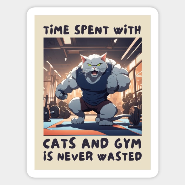 Cats and Gym Sticker by IOANNISSKEVAS